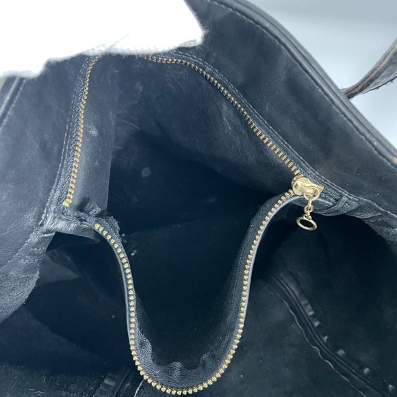 Authentic COACH Large Soho Black Leather Shopping Tote Bag - Picture 11 of 15